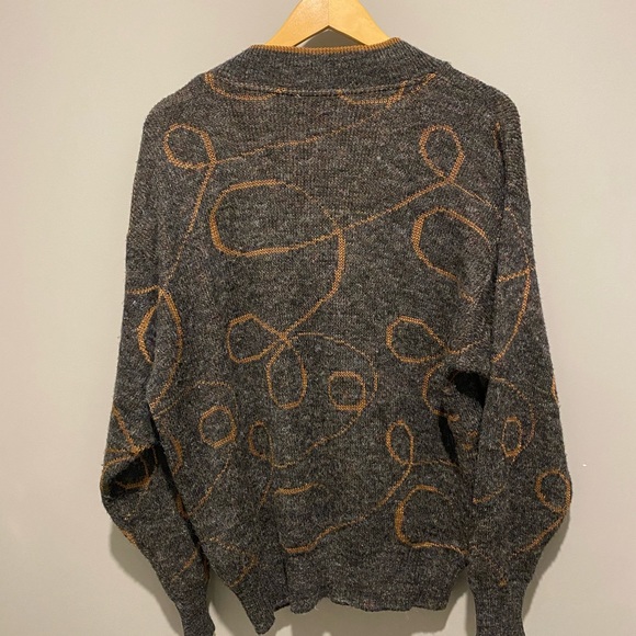 🤡BOGO🤡 Retro CALDWELL Canada Wool Blend Deep V-Neck Pullover Sweater - Mens L - Picture 10 of 11